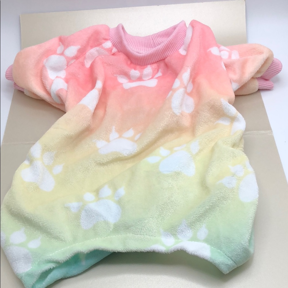 CuteBone Small Dog Outfit Bodysuit With Paw Prints Not Used M By CuteBone NWOT